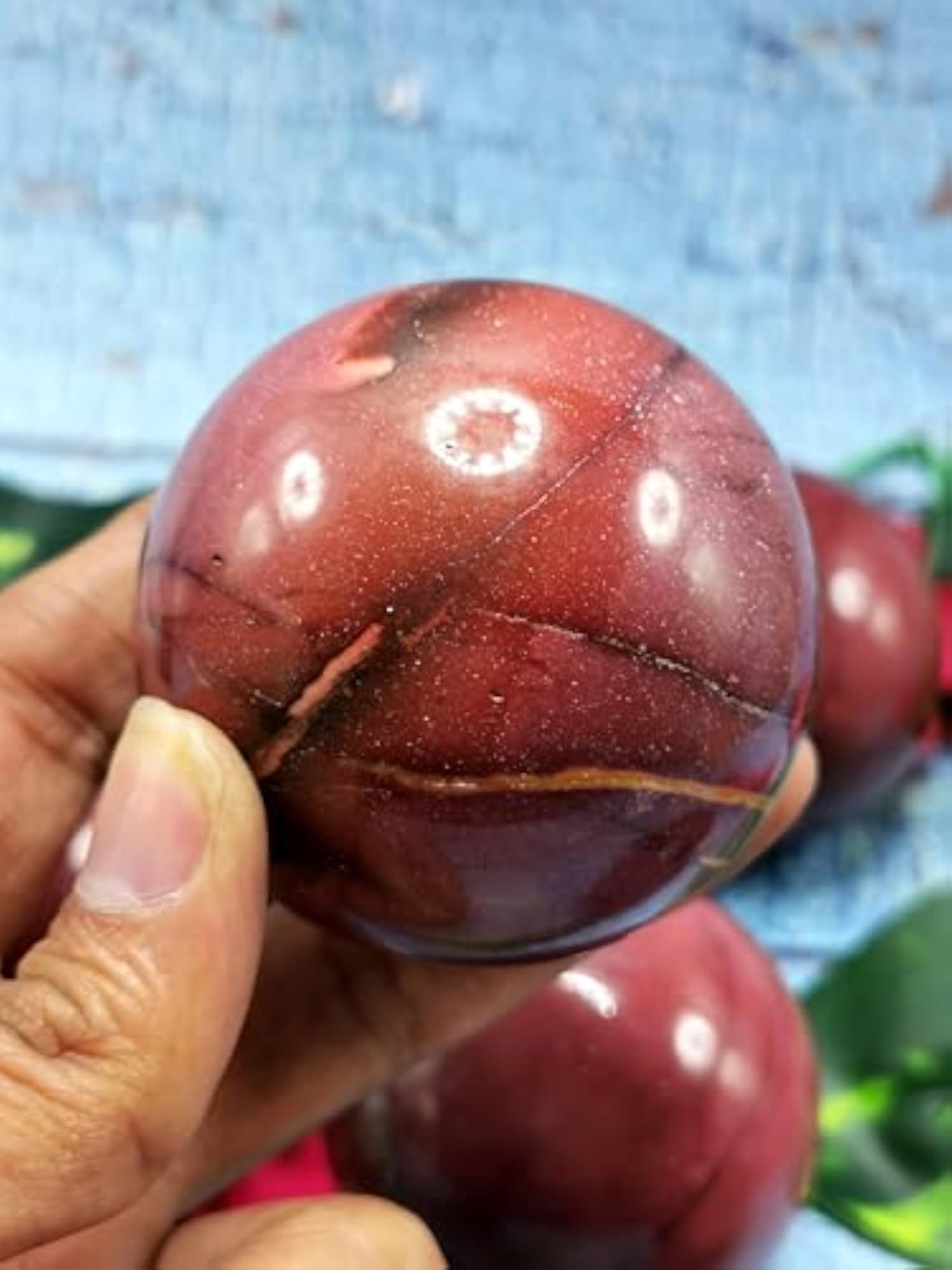 Mookaite Jasper Stone Sphere for Energy Healing